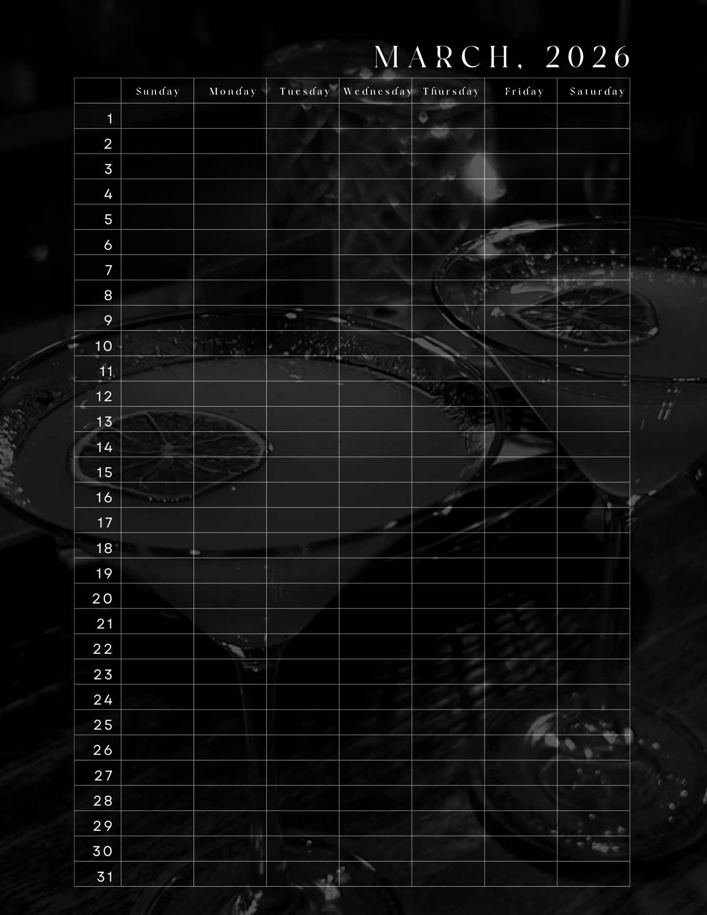 HU$TLER$ 0NLY 2026 Monthly Digital Planner