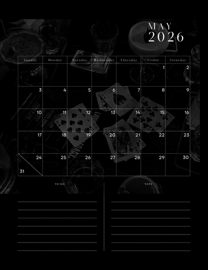 HU$TLER$ 0NLY 2026 Monthly Digital Planner