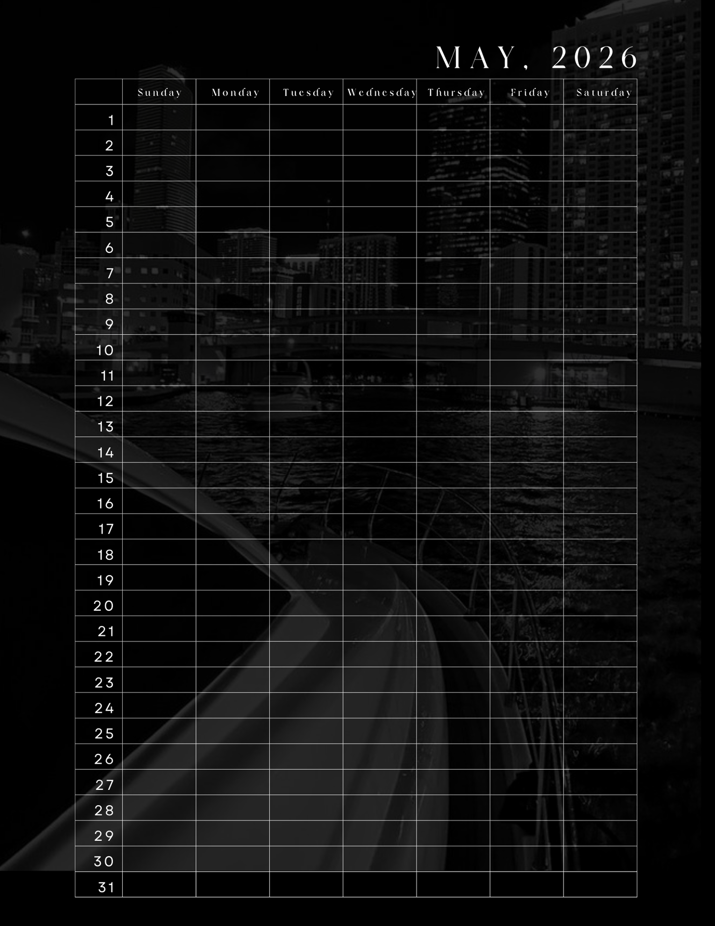 HU$TLER$ 0NLY 2026 Monthly Digital Planner