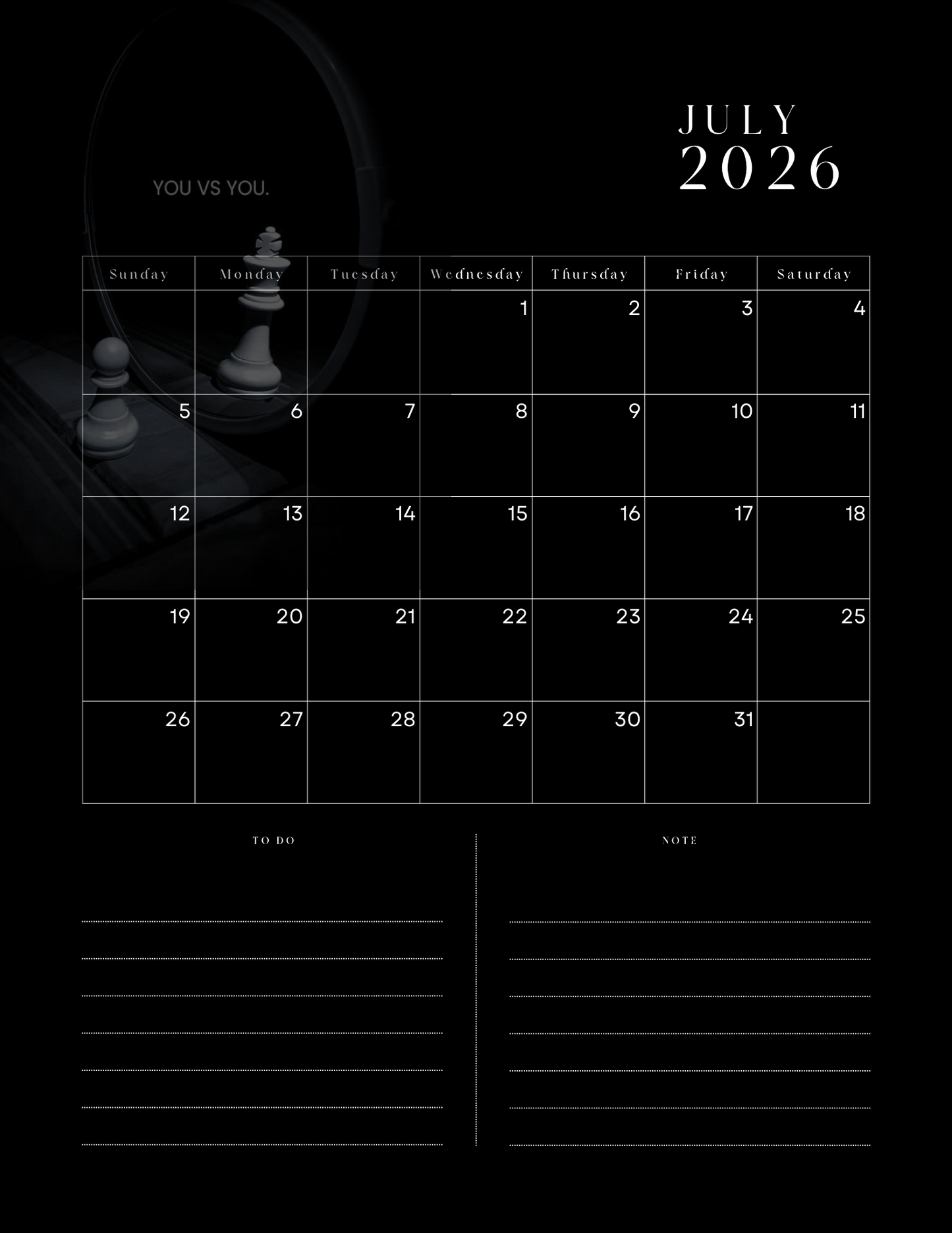 HU$TLER$ 0NLY 2026 Monthly Digital Planner
