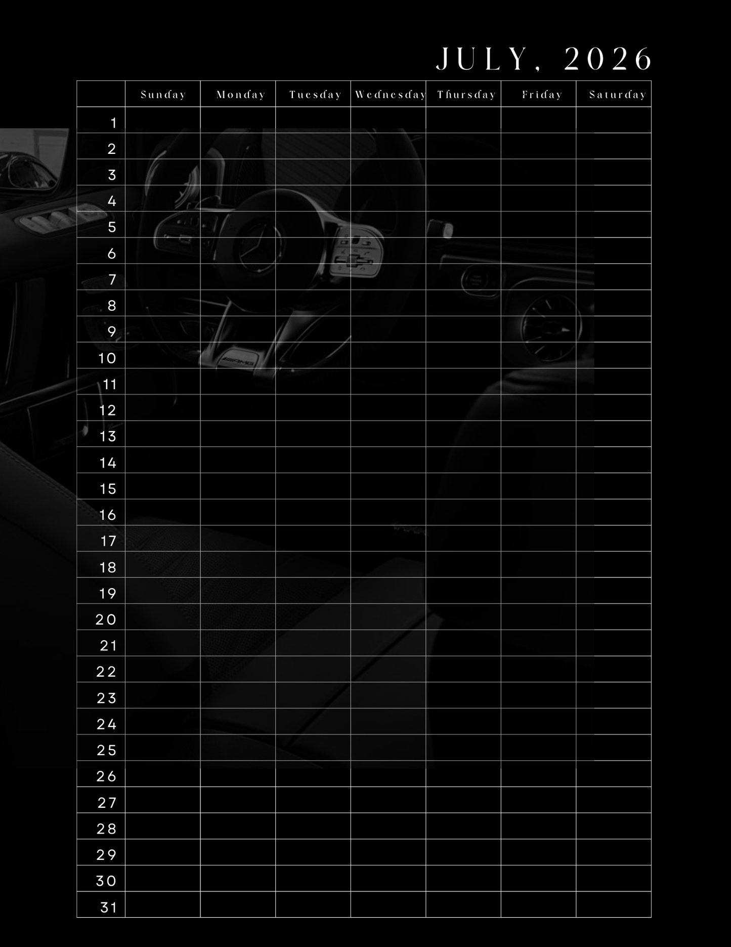 HU$TLER$ 0NLY 2026 Monthly Digital Planner