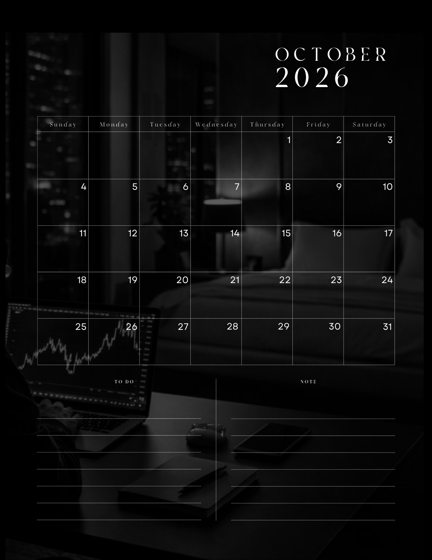 HU$TLER$ 0NLY 2026 Monthly Digital Planner