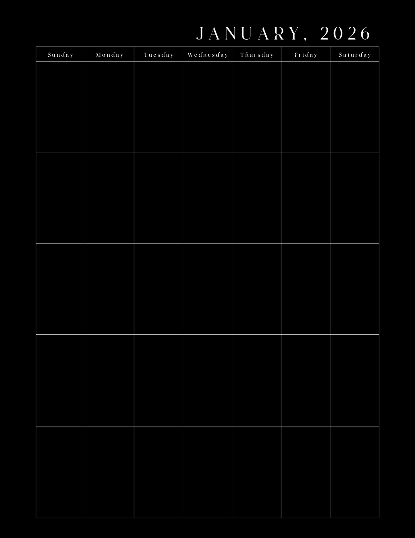 HU$TLER$ 0NLY 2026 Monthly Digital Planner