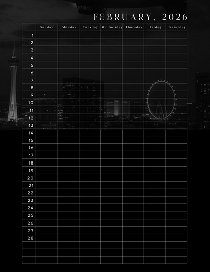 HU$TLER$ 0NLY 2026 Monthly Digital Planner